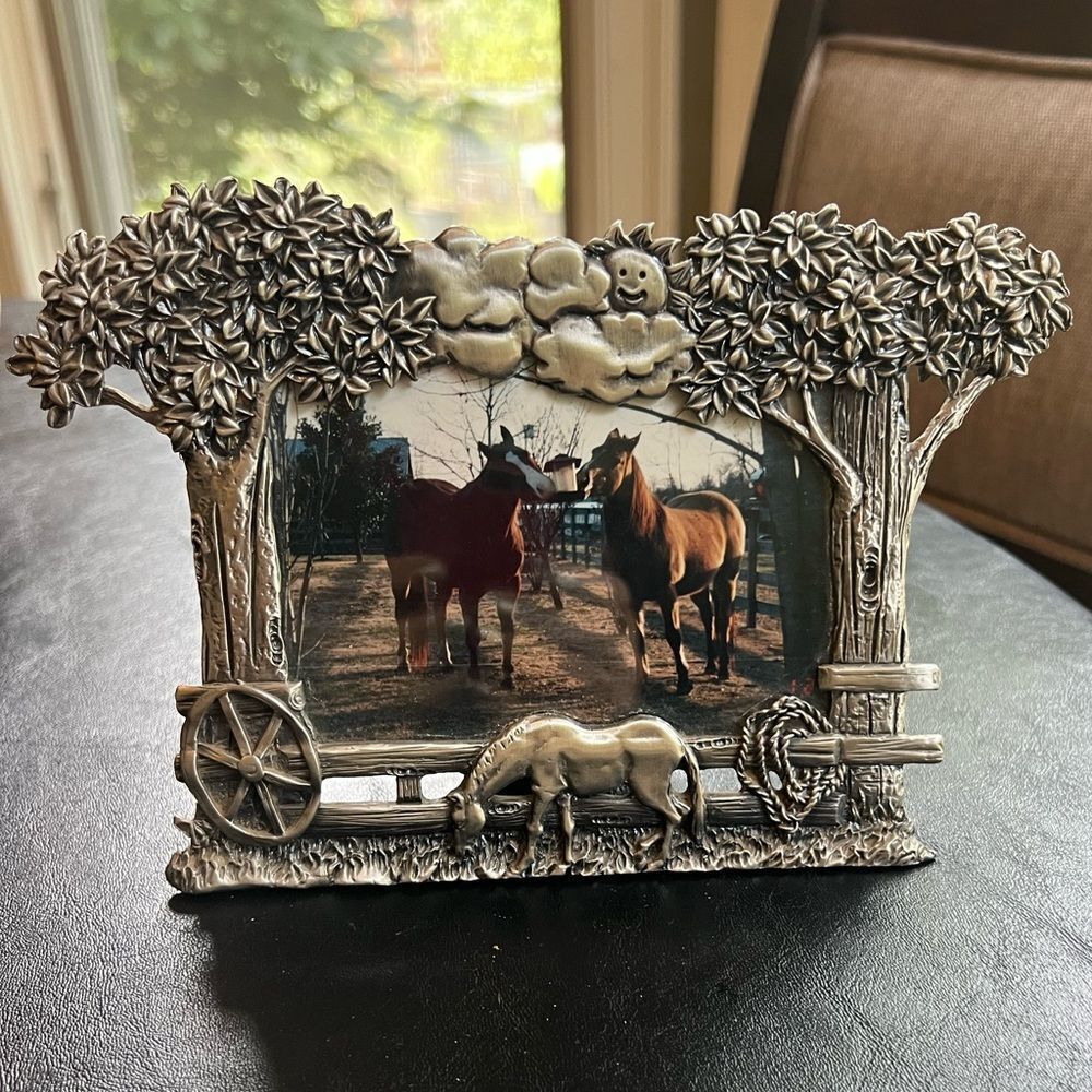 Metal Horse Picture Frame